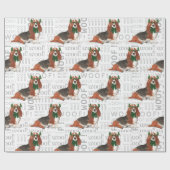 ホリデードッグラバーバセットハウンドクリスマス ラッピングペーパー (フラット)