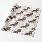 ホリデードッグラバーバセットハウンドクリスマス ラッピングペーパー (アンロールド)
