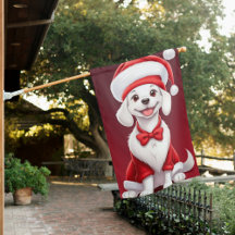 ホリデードッグ耐候性パーソナライズされたハウスフラグ