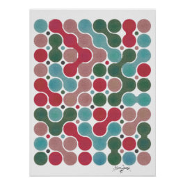 ホリデードットBLOBジオメトリックアート ポスター