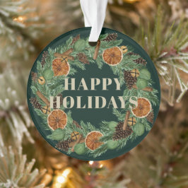 ホリデードライ素朴ドオレンジパインリース写真 オーナメント