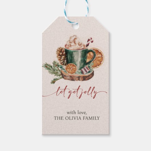 ホリデードリンククリスマスパーティー ギフトタグ (正面)