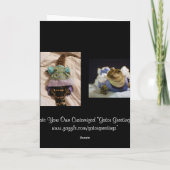 ホリデードレスのグリーティングカードにいるアリゲーター シーズンカード (裏面)