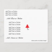 ホリデードロップインポストカード – SRF シーズンポストカード (裏面)