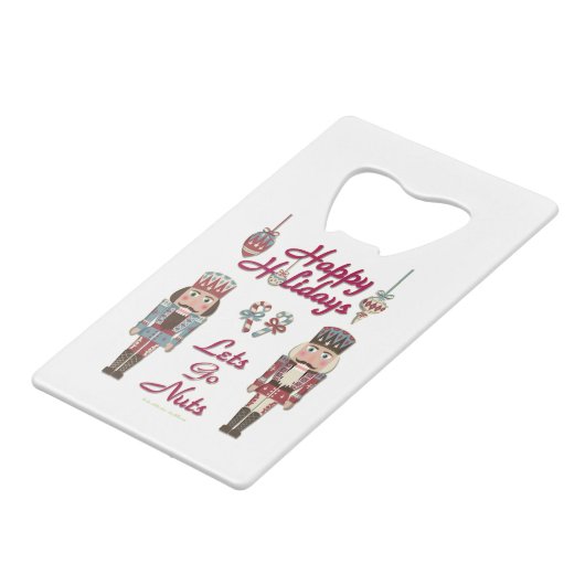 ホリデーナッツクラッカーレッツゴーナッツ クレジットカード栓抜き (正面アングル)