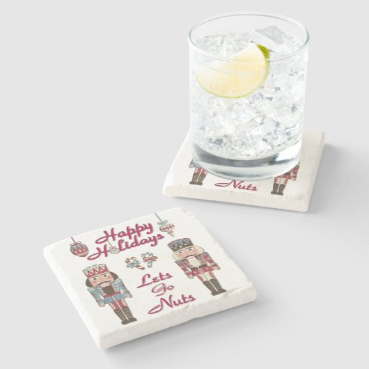 ホリデーナッツクラッカーレッツゴーナッツ ストーンコースター (横)