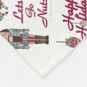 ホリデーナッツクラッカーレッツゴーナッツ フリースブランケット (角)