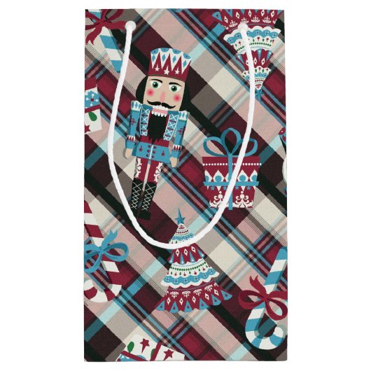 ホリデーナツクラッカークリスマスプレド抱き枕 スモールペーパーバッグ (裏面)