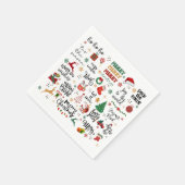 ホリデーナプキンス – フェスティバルクリスマスことわざ スタンダードカクテルナプキン (角)