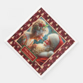 ホリデーナプキンズクリスマスツリーズレッド金ゴールドグリーン (コーナー)