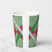 ホリデーニットアーガイル紙カップ 紙コップ (左)