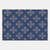 ホリデーニットフェイクパターンクリスマスパーソナライズされた ラッピングペーパーシート (正面3)