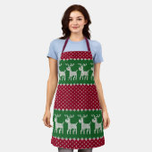 ホリデーニットNo, 01 エプロン (着用した状態)