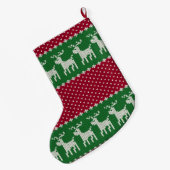 ホリデーニットNo. 01 ラージクリスマスストッキング (裏面 (吊り時))