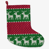 ホリデーニットNo. 01 ラージクリスマスストッキング (正面)