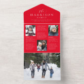 ホリデーニュースレターの更新クリスマスカード オールインワン招待状 (内側)