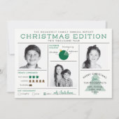 ホリデーニュースレターインフォグラフィックおもしろいクリスマス 招待状