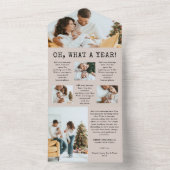 ホリデーニュースレター三つ折りカード オールインワン招待状 (内側)