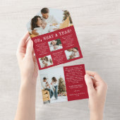 ホリデーニュースレター3折カード オールインワン招待状 (貼ってはがせる)