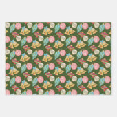 ホリデーノスタルジアクリスマスオーナメントツリーリース ラッピングペーパーシート (正面2)