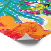 ホリデーハイビスカスシトラスのポスター ポスター (角)