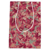 ホリデーハイビスカス、ハワイアンスタイルクリスマス ミディアムペーパーバッグ (裏面)