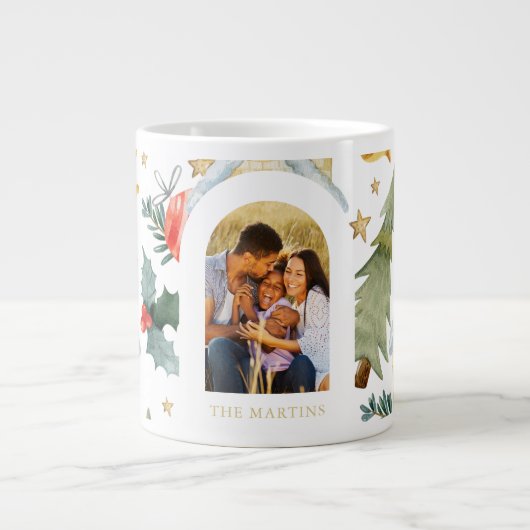 ホリデーハウススリーフォトクリスマス ジャンボコーヒーマグカップ (正面)