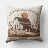 ホリデーハウス カントリー ファームハウス ミニマリスト ブラウン クッション (裏面)