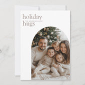 ホリデーハグアーチファミリーフォトクリスマス 招待状 (正面)