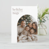 ホリデーハグアーチファミリーフォトクリスマス 招待状 (スタンド正面)