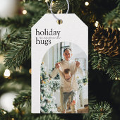 ホリデーハグスパーソナライズされたフォトクリスマス ギフトタグ