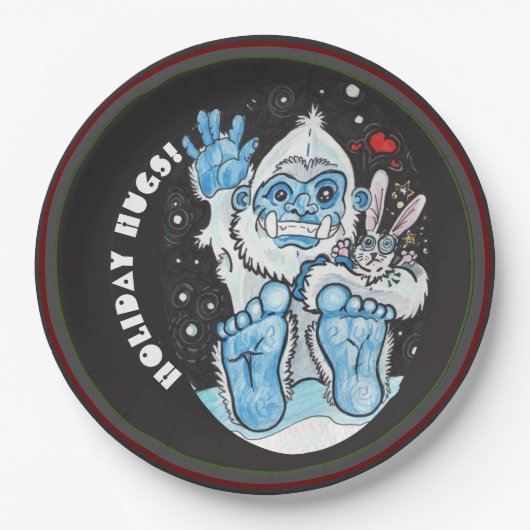 ホリデーハグズイェティ！ ペーパープレート (正面)