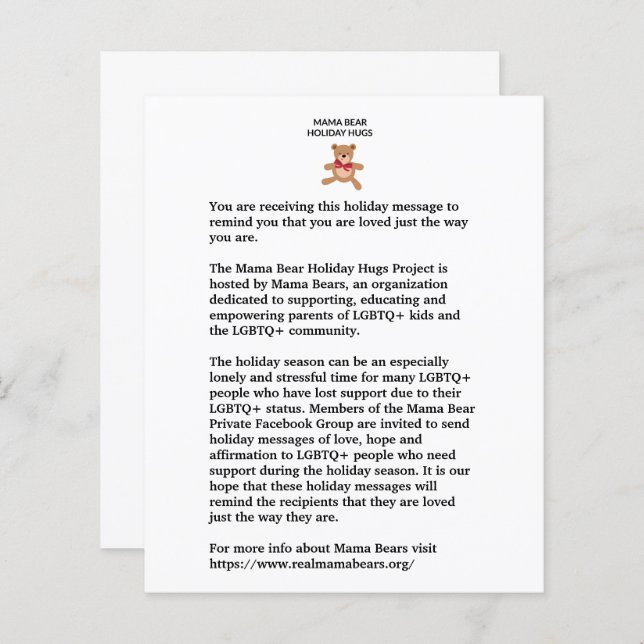 ホリデーハグズノート (正面/裏面)