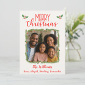 ホリデーハグ&ホリーウィッシュファミリークリスマス シーズンカード (スタンド正面)