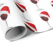 ホリデーハットオンレッドワイン ラッピングペーパー (ロールコーナー)