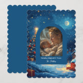 ホリデーハッピネスフォトアーチクリスマス、シーズンズ シーズンカード (正面/裏面)