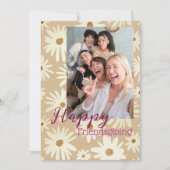 ホリデーハッピーお祝い汎用フォカスタマイズト シーズンカード (正面)