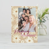 ホリデーハッピーお祝い汎用フォカスタマイズト シーズンカード (スタンド正面)