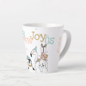 ホリデーハッピーハッピージョイ – アメリカおもしろいアニメ動物 カフェラテマグ (右アングル)