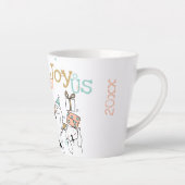 ホリデーハッピーハッピージョイ – アメリカおもしろいアニメ動物 カフェラテマグ (右)