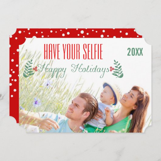 ホリデーハッピーホリデーを持って シーズンカード (正面/裏面)