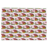 ホリデーハムクリスマスディナーグルメハム抱き枕 ラージペーパーバッグ (裏面)