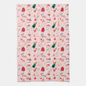 ホリデーハンズフェスティバルお祝いパターン キッチンタオル (縦)