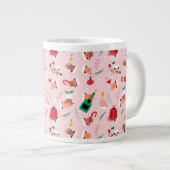 ホリデーハンズフェスティバルお祝いパターン ジャンボコーヒーマグカップ (正面右)