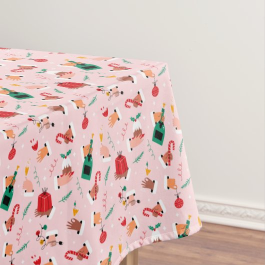 ホリデーハンズフェスティバルお祝いパターン テーブルクロス (インサイチュ)
