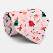ホリデーハンズフェスティバルお祝いパターン ネクタイ (ロール)