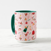 ホリデーハンズフェスティバルお祝いパターン マグカップ (正面左)