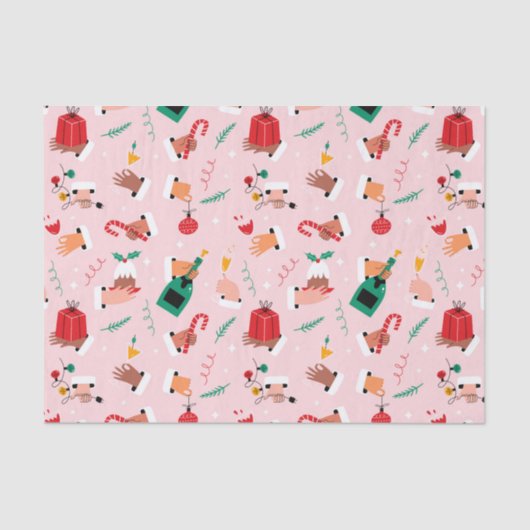 ホリデーハンズフェスティバルお祝いパターン 薄葉紙 (正面)