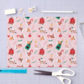 ホリデーハンズフェスティバルお祝いパターン 薄葉紙 (クラフト)