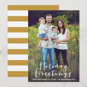 ホリデーハンドレタリング |ホリデーフォトカード シーズンカード (正面/裏面)